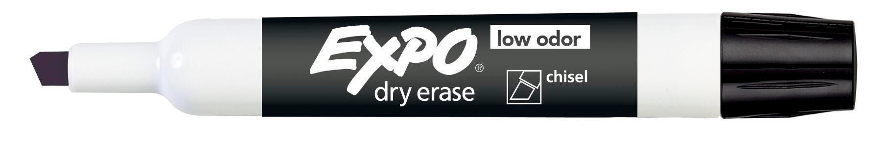 EXPO Low Odor Dry Erase Marker, Chisel Tip, Black 175100
